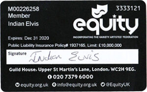 Bal Johal’s Equity membership card