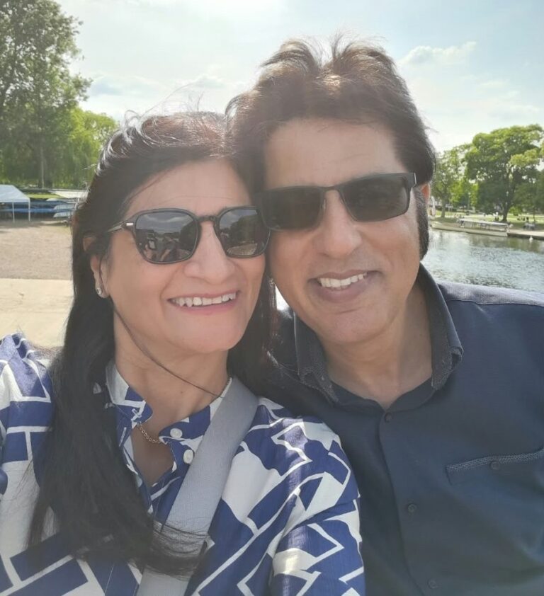 Bal and his wife on a day out